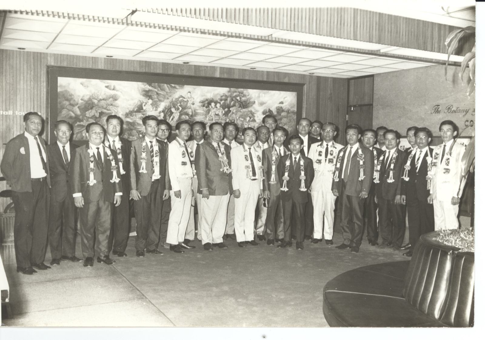 Mr. Bo with Lions Club members at a Bangkok meeting, 1974